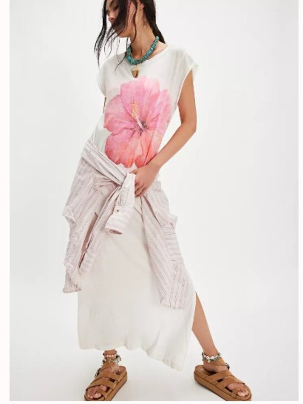 Ragabond Hibiscus Maxi Tee Dress